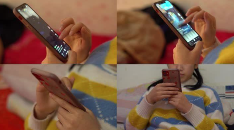 a user scrolling through videos